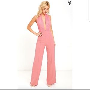 Lulu's Rose Pink jumpsuit